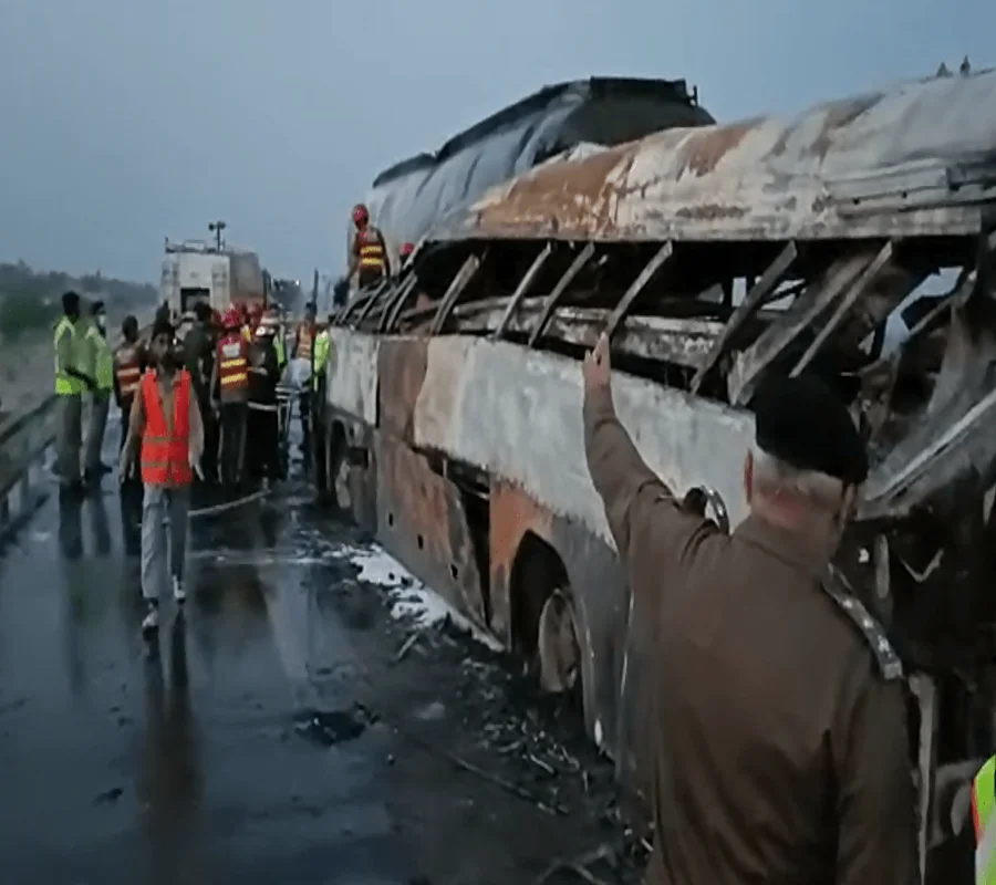 Multan-Sukkur Motorway accident; At least 20 were killed.